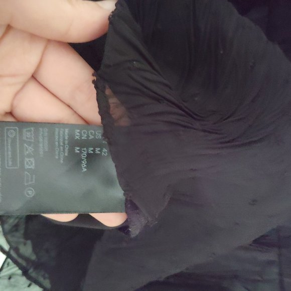 H&M size M sheer black mini dress with lining - Picture 7 of 8